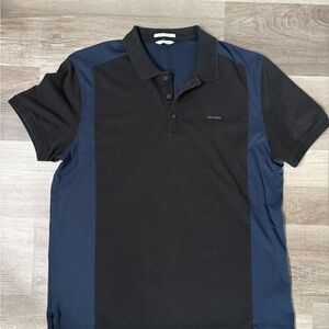 Calvin Klein Men’s Black & Navy Polo Shirt